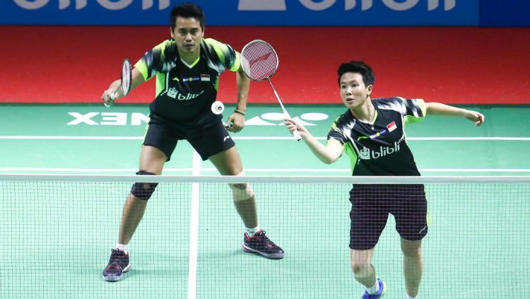 Tontowi Ahmad/Liliyana Natsir di babak pertama Indonesia Open 2018. Copyright: © Humas PBSI