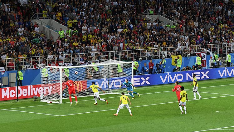 Situasi pertandingan Inggris vs Kolombia di Piala Dunia 2018. Copyright: &copy; Getty Images