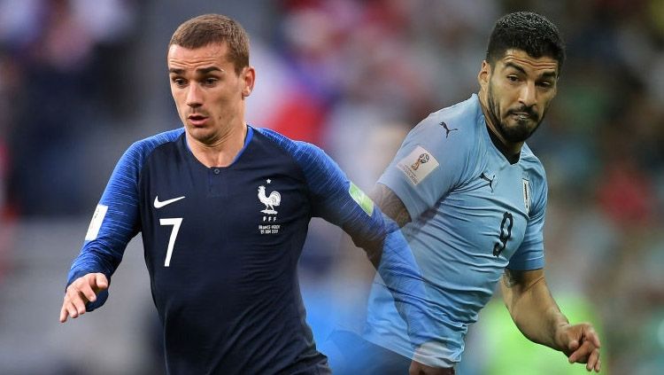 Antoine Griezmann dan Luis Suarez. Copyright: © Getty Images