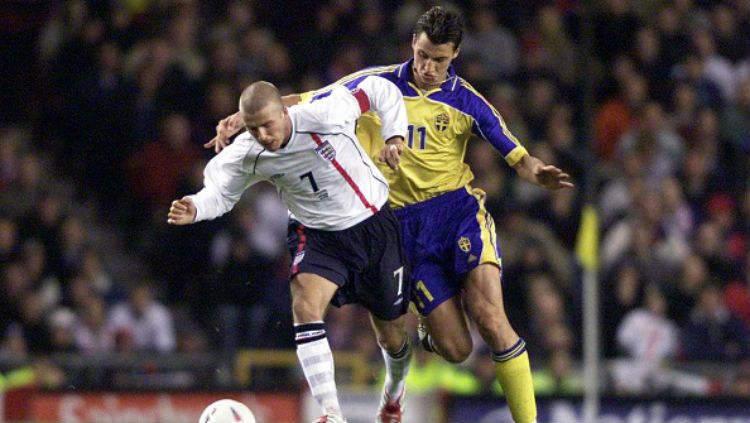 Zlatan Ibrahimovic dan David Beckham. Copyright: &copy; Getty Images