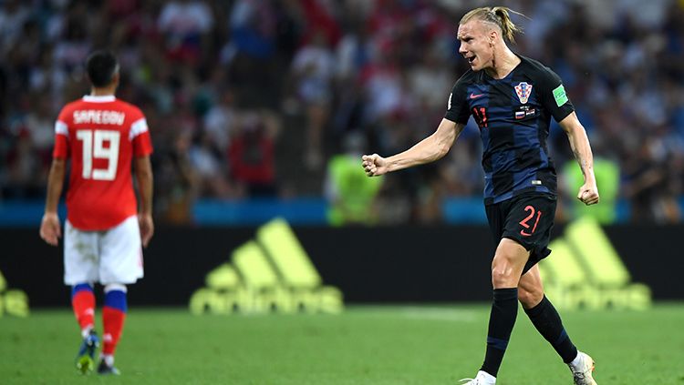 Domagoj Vida membalikkan keadaan dengan membawa Kroasia unggul 1-2. Copyright: © Getty Images