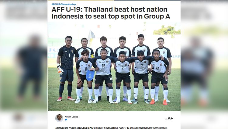 Kekalahan Timnas Indonesia U-19 mendapat sorotan dari media asing. Copyright: © foxsports asia