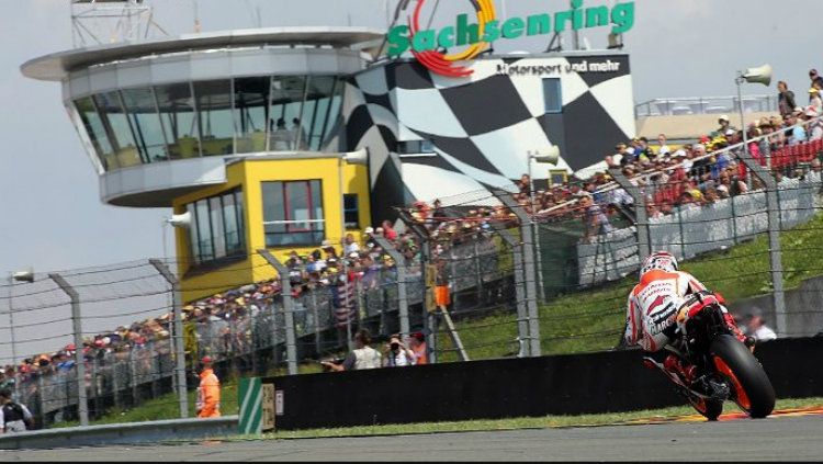 MotoGP Jerman di Sirkuit Sachsenring memilih mundur dari seri pembuka musim 2020. Copyright: © radaraktual.com