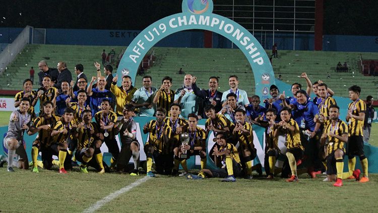 Malaysia keluar sebagai juara di ajang Piala AFF U-18 2018. Copyright: © Fitra Herdian/INDOSPORT