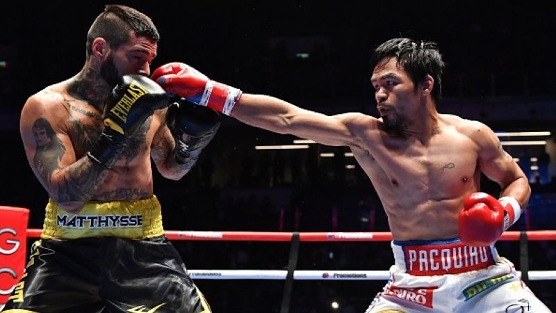 Lucas Matthysse saat melawan Pacquiao di Axiata Arena Copyright: © Getty Images