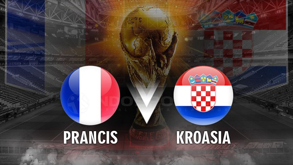 Laga Prancis vs Kroasia. Copyright: © Indosport.com