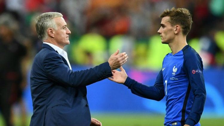 Pespeakbola Timnas Prancis, Antoine Griezmann dan pelatihnya Didier Deschamps Copyright: © SepakBola.com