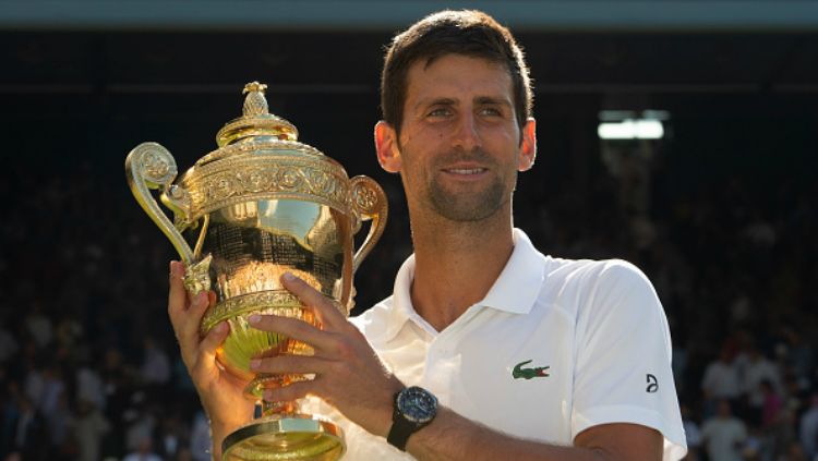 Novak Djokovic memenangkan Wimbledon 2018 usai kalahkan Kevin Anderson. Copyright: © Getty Images