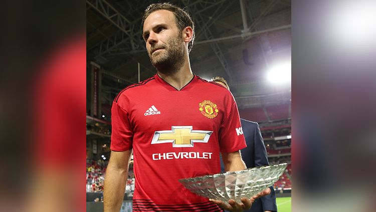 Juan Mata menjadi man of the match pada laga pramusim ICC 2018 di laga Man United vs Club America. Copyright: © Getty Images