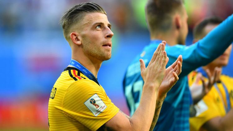 Bek Timnas Belgia, Toby Alderweireld saat bermain di Piala Dunia 2018. Copyright: © Mirror