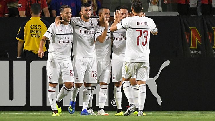 Selebrasi para pemain AC Milan. Copyright: © Getty Images