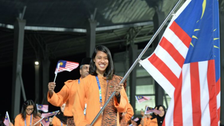 Defile atlet Malaysia di Asian Games 2014. Copyright: © Getty Images