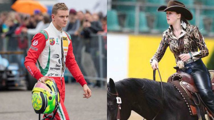 Gina-Maria Schumacher dan Mick Schumacher anak dari legenda Formula 1, Michael Schumacher Copyright: © Daily Express, Grand Prix 247
