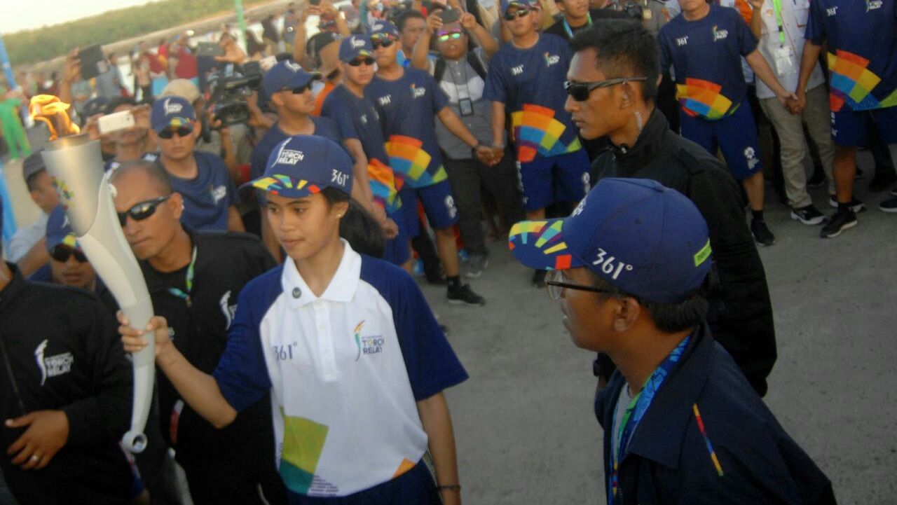 Kirap Obor Asian Games 2018 di Makassar. Copyright: &copy; Humas INASGOC