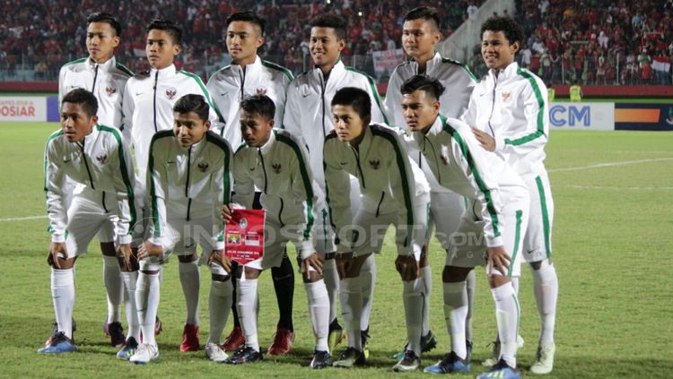Skuat Timnas Indonesia U-16 di Piala AFF U-16 2018 lalu. Copyright: © Fitra Herdian/INDOSPORT