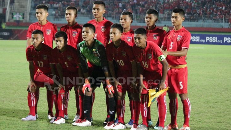 Skuat Timnas Myanmar U-16. Copyright: © Fitra Herdian/INDOSPORT