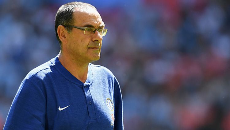 Maurizio Sarri, pelatih Chelsea. Copyright: © Getty Images