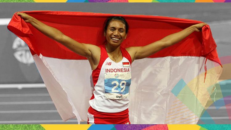 Atlet atletik putri Indonesia, Maria Londa. Copyright: © INDOSPORT