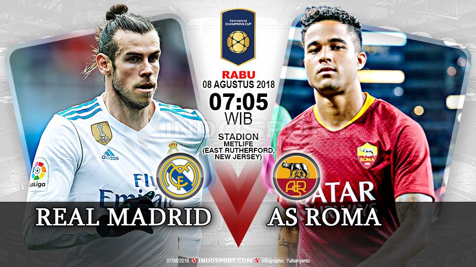 Real Madrid vs AS Roma. Copyright: © Indosport.com