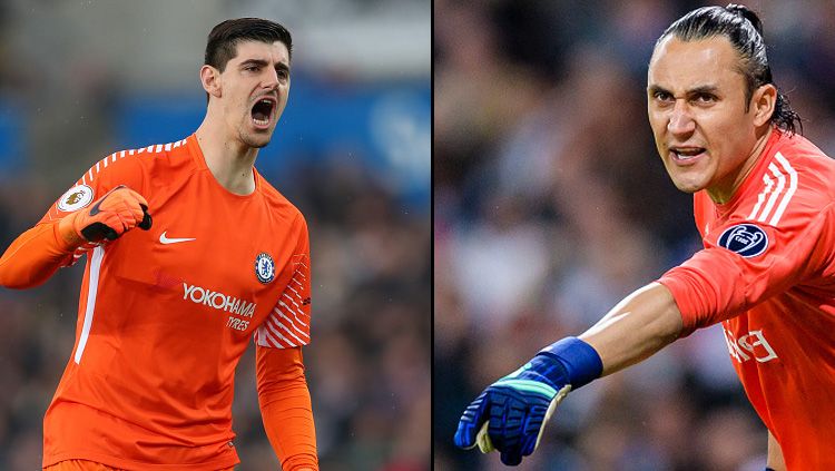 Thibaut Courtois dan Keylor Navas, kiper Real Madrid. Copyright: © Getty Images