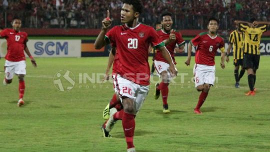 Aksi selebrasi Bagus Kahfi. Copyright: © Fitra Herdian/Football265.com