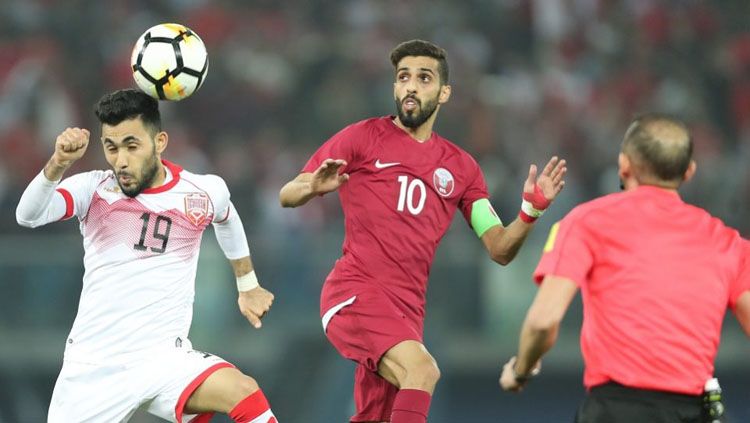 Ali Jaafar Madan (kiri)  gelandang Bahrain untuk Asian Games 2018 Copyright: © Qatar Football Association