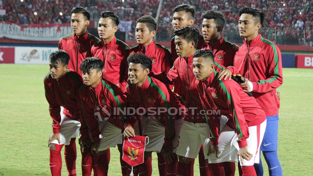 Para punggawa Timnas Indonesia U-16 di Piala AFF U-16 2018. Copyright: © Fitra Herdian/Indosport.com