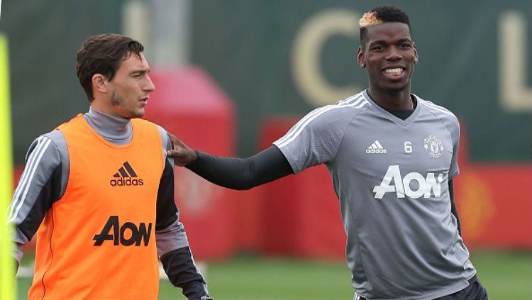 Matteo Darmian, dan Paul Pogba. Copyright: © Getty Images