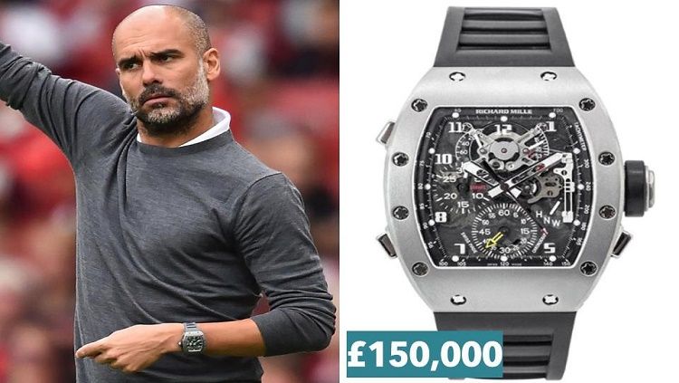 Pep Guardiola mengenakan jam mahal dengan harga selangit Copyright: &copy; The Sun