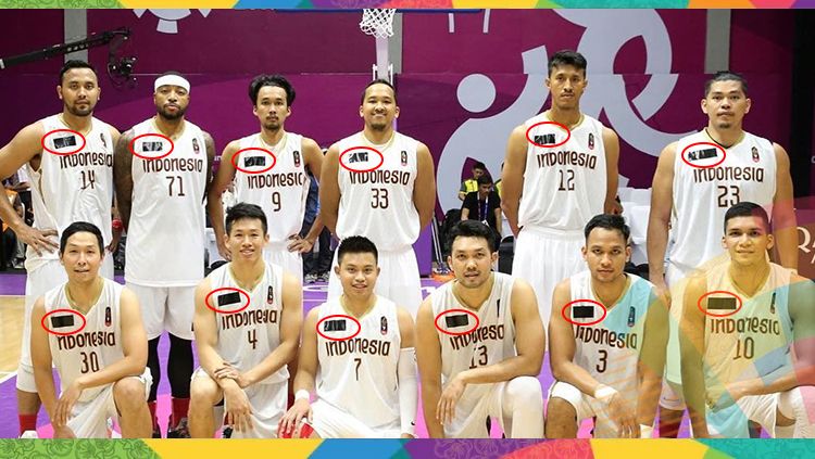 Roster timnas basket Indonesia untuk Asian Games 2018. Copyright: © timnasbasket