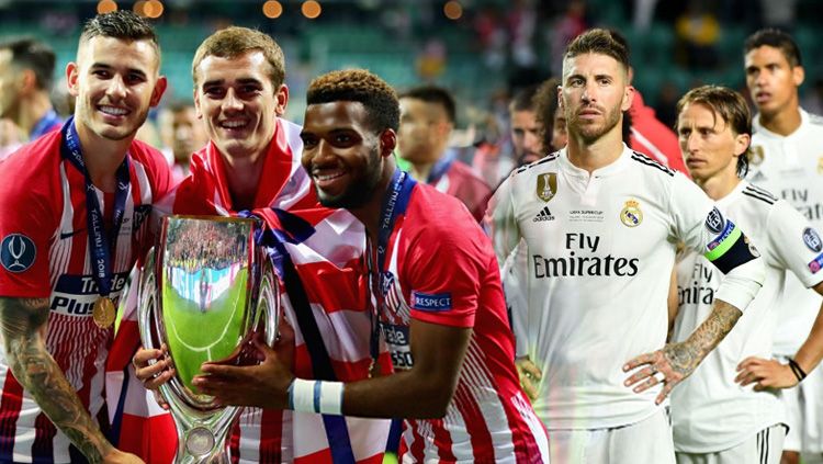 Real Madrid harus mengakui kekalahannya dari Atletico Madrid. Copyright: © Getty Images