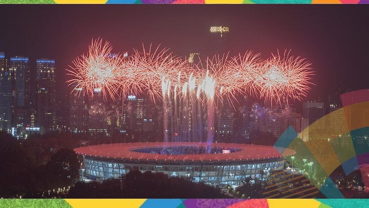 Kemegahan dan kemeriahan pembukaan Asian Games 2018. Copyright: © INASGOC