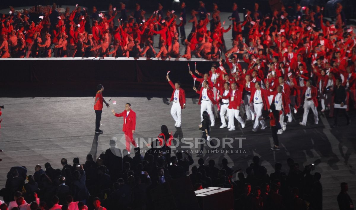 Kemeriahan Opening Ceremony Asian Games 2018. Copyright: © INDOSPORT/Herry Ibrahim