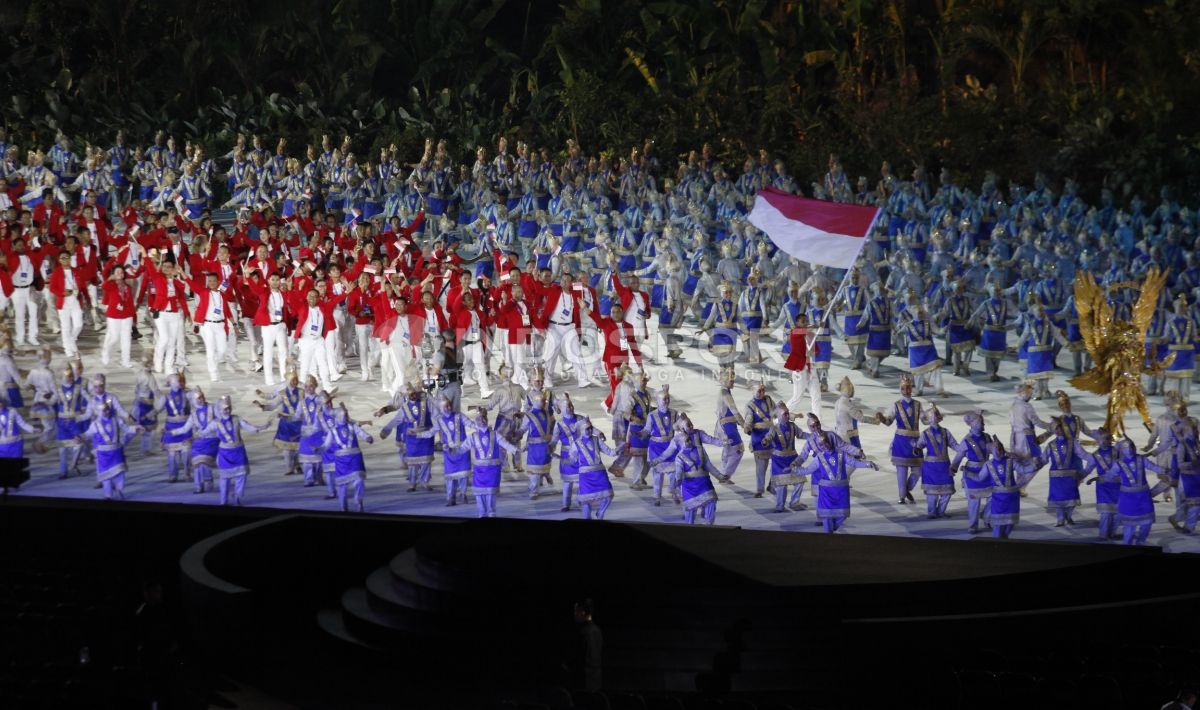 Kemeriahan Opening Ceremony Asian Games 2018. Copyright: © INDOSPORT/Herry Ibrahim