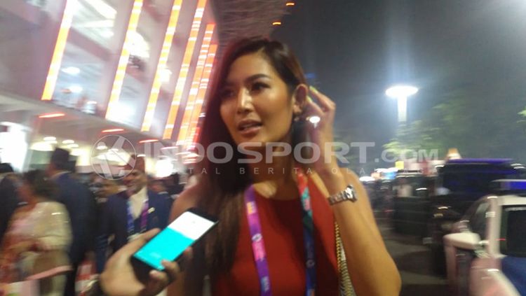 Maria Selena puji kemegahan acara pembukaan Asian Games 2018. Copyright: &copy; Petrus Manus/INDOSPORT
