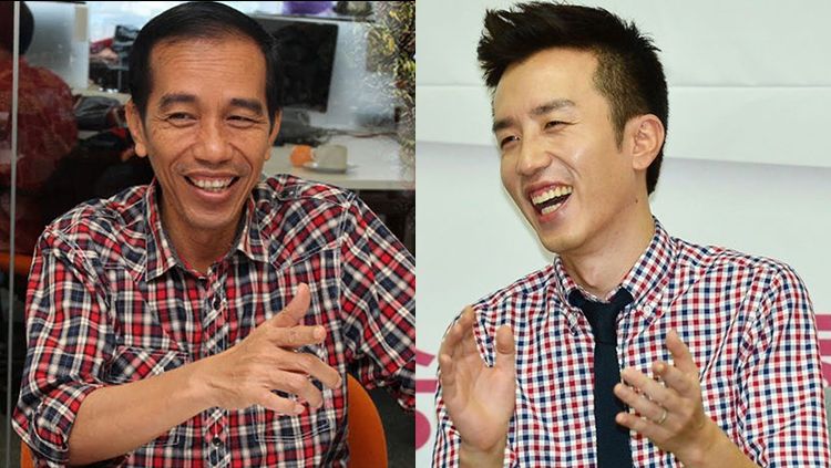 Yoo Hee-yeol kembaran Presiden Jokowi Copyright: © INDOSPORT/Arif Yahya