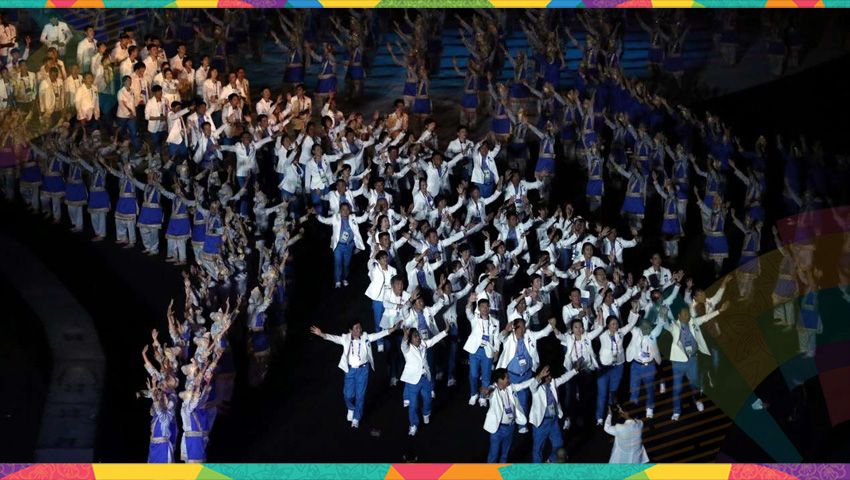 Upacara pembukaan Asian Games 2018 menjadi saksi banyak pasang mata dunia dari momen bersejarah bersatunya Korea Selatan dan Korea Utara. Copyright: © kpopchart.net