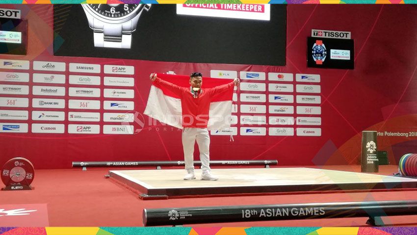 Eko Yuli berhasil sabet medali emas di Asian Games 2018. Copyright: © Abdul Aziz/Indosport.com