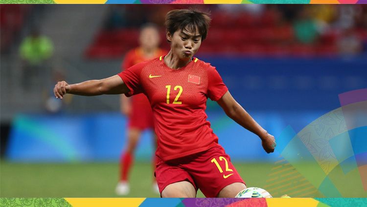 Wang Shanshan, striker timnas wanita China. Copyright: © Sport Illustrated