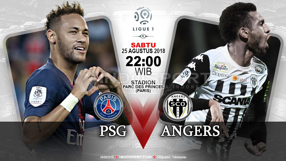 Paris Saint-Germain vs Angers. Copyright: © Indosport.com