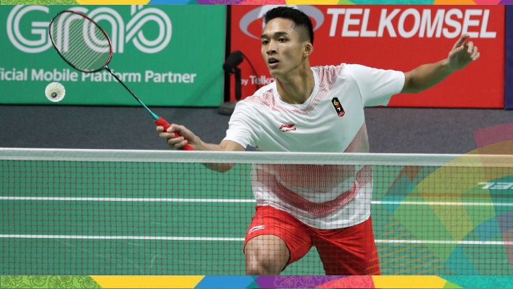 Jonatan Christie di Asian Games 2018. Copyright: © Humas PBSI