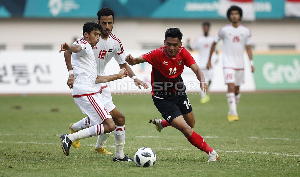 Timnas Indonesia U-23 vs Uni Emirat Arab (UEA). Copyright: © Herry Ibrahim/Indosport.com