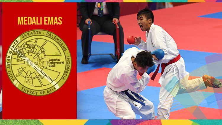 Rifki Ardiansyah Arrosyiid sumbang medali di cabor Karate Asian Games 2018. Copyright: © INDOSPORT
