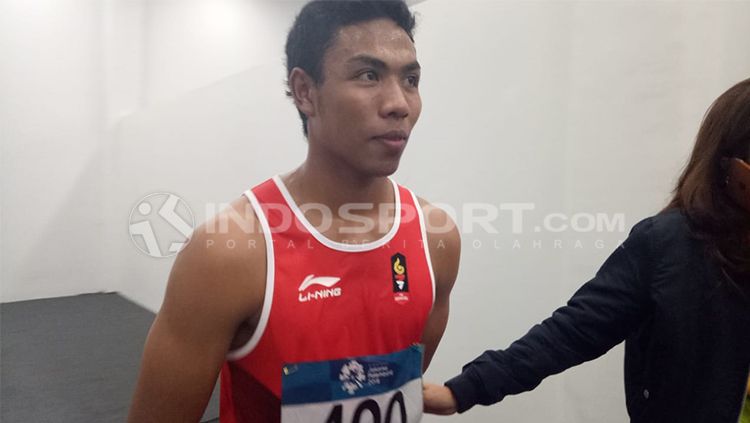 Lalu Muhammad Zohri gagal sumbang medal di nomor lari 100 meter putra Asian Games 2018. Copyright: © INDOSPORT/Annisa Hardjanti