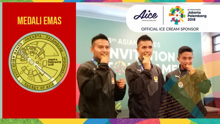 Nunu Nugraha, Anggi Faisal, Asep Yuldan sumbang medali emas di Asian Games 2018. Copyright: © INDOSPORT