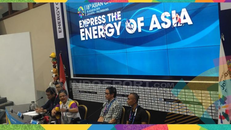 Panitia lokal gelar jumpa pers soal closing ceremony Asian Games 2018. Copyright: © Petrus Manus Da Yerimon/INDOSPORT