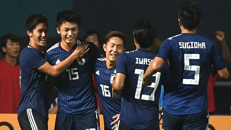Jepang saat mengalahkan UEA dan lolos ke final sepak bola putra Copyright: © Goal