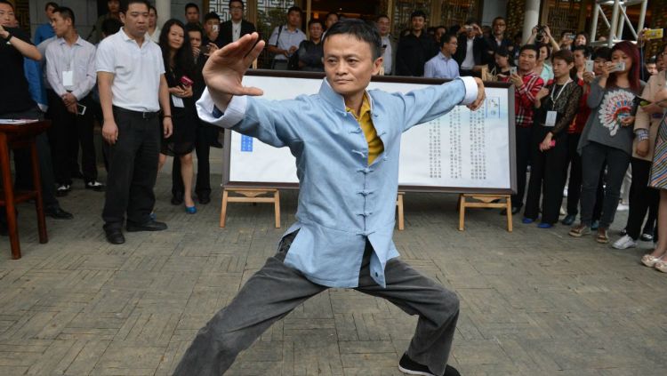 Jack Ma saat beraksi tai chi. Copyright: © Alizila