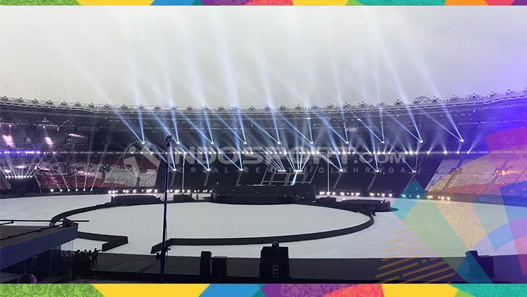 Persiapan upacara penutupan Asian Games di Stadion Gelora Bung Karno Copyright: &copy; INDOSPORT/Alfia Fadilla