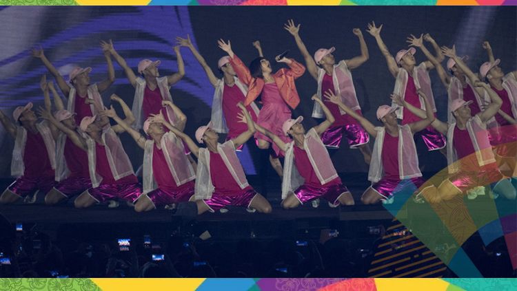 Kemeriahan acara penutupan Asian Games 2018 saat Bunga Citra Lestari tampil. Copyright: © Getty Images
